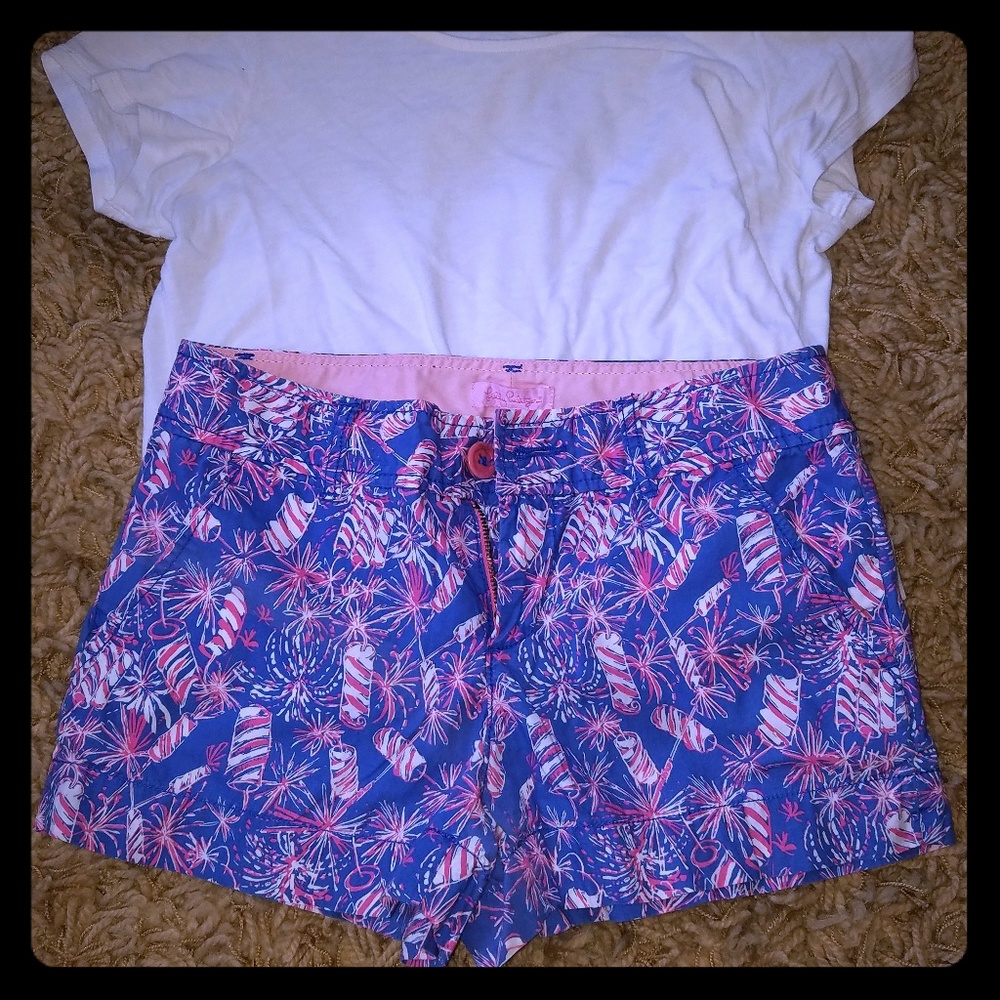 Lilly Pulitzer Walsh shorts Cherry Bomb